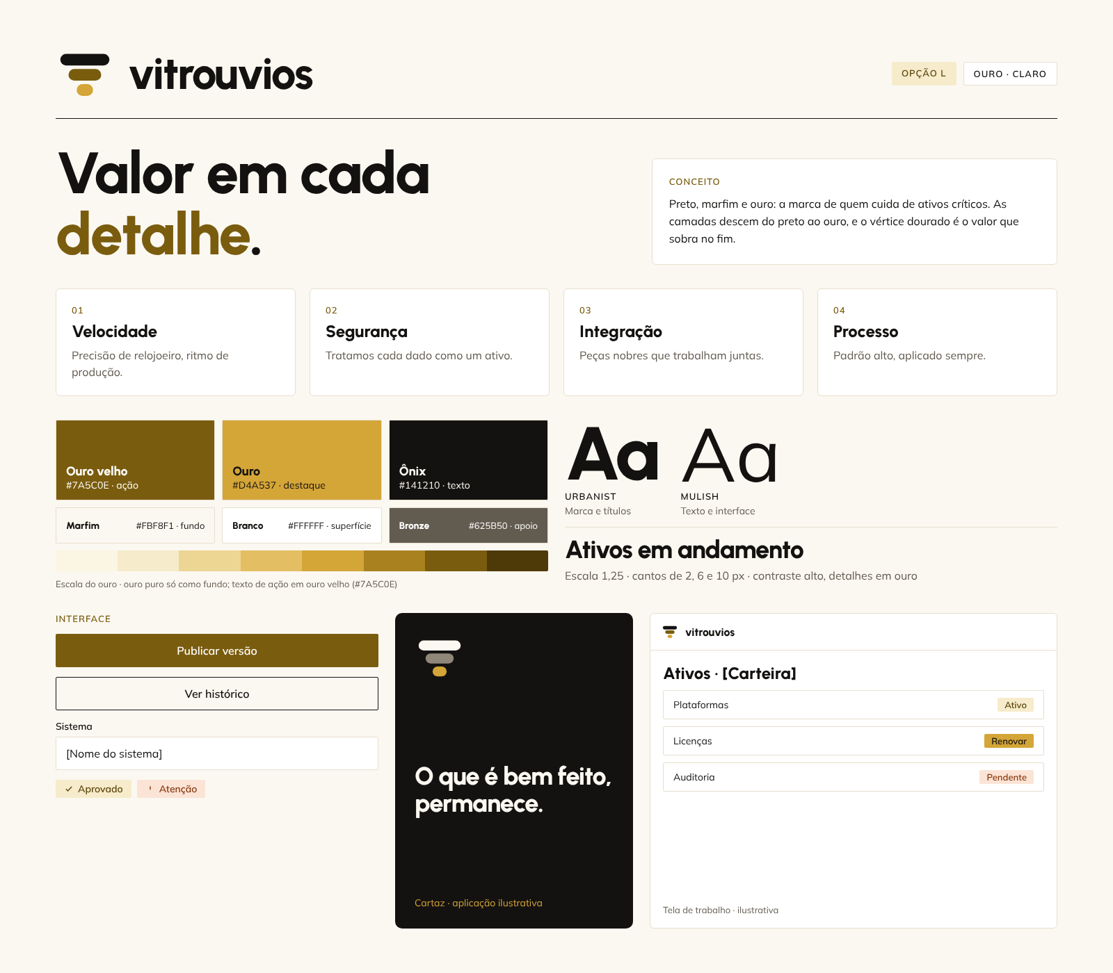 Opção Ouro, versão clara