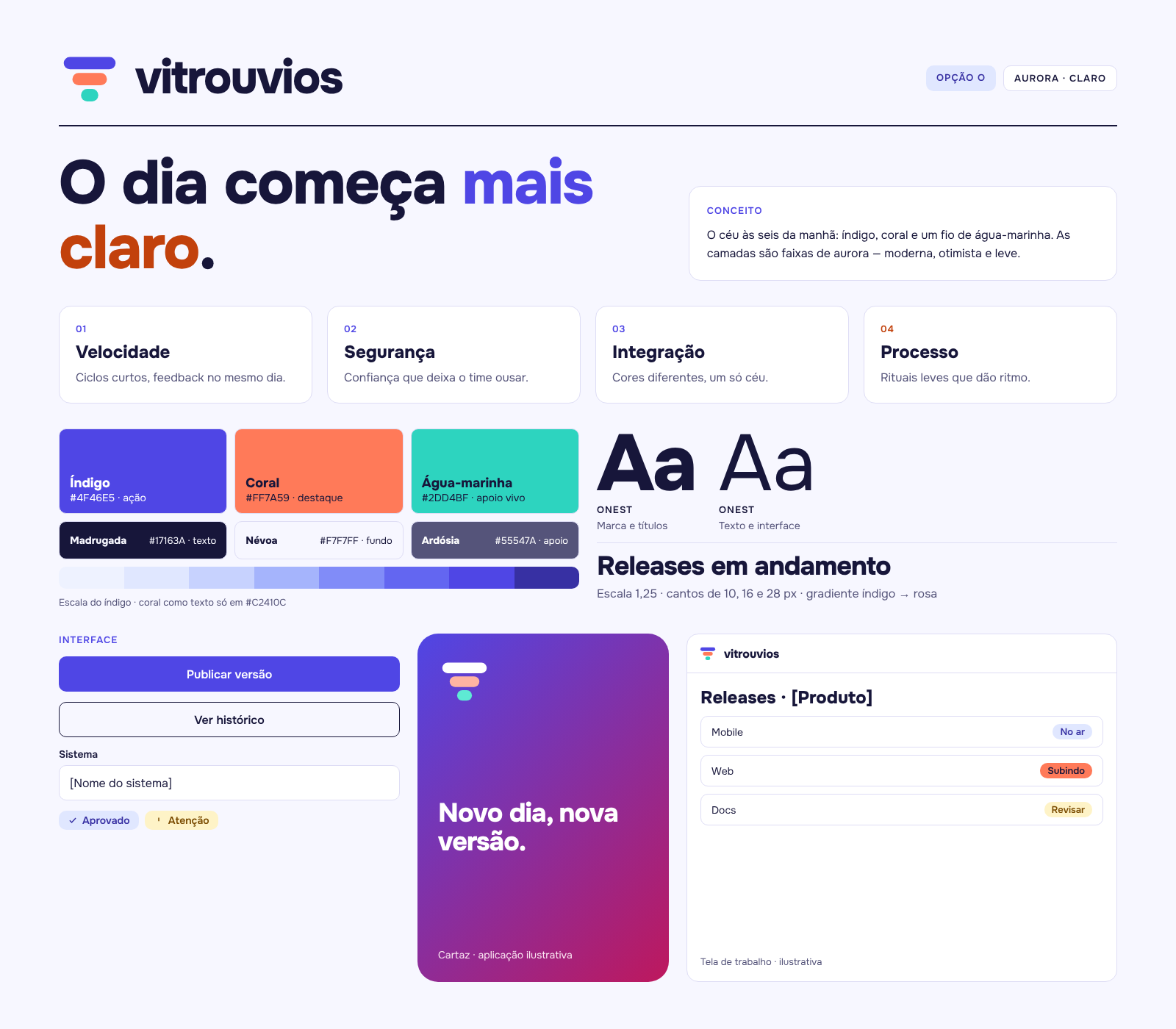 Opção Aurora, versão clara