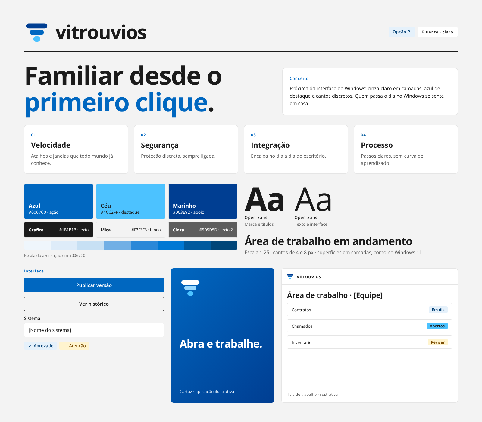 Opção Fluente, versão clara